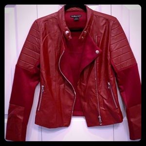 CARIBBEAN QUEEN red faux leather jacket